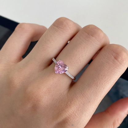 [Echo Fine ]2.0 Carat Dazzling Lustrous Heart Cut Lover Ring