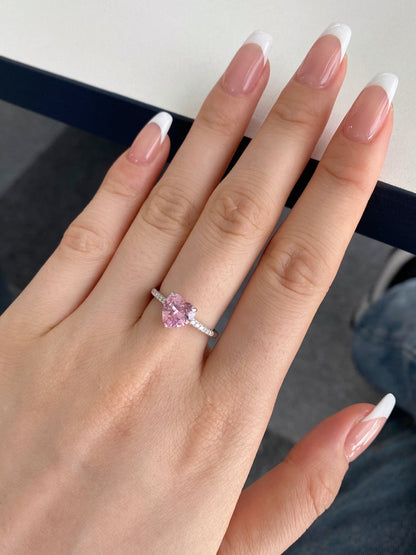[Echo Fine ]2.0 Carat Dazzling Lustrous Heart Cut Lover Ring