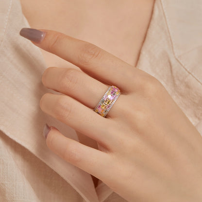 [Echo Fine ]Radiant Colorful Radiant Cut Daily Ring