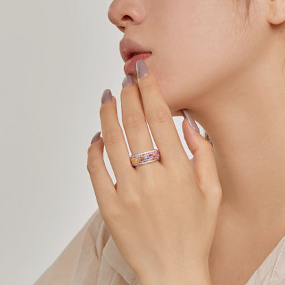 [Echo Fine ]Radiant Colorful Radiant Cut Daily Ring