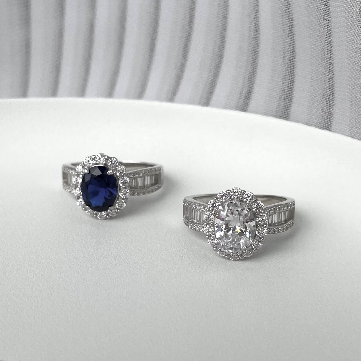 [Echo Fine ]1.5 Carat Dazzling Charming Oval Cut Banquet Ring
