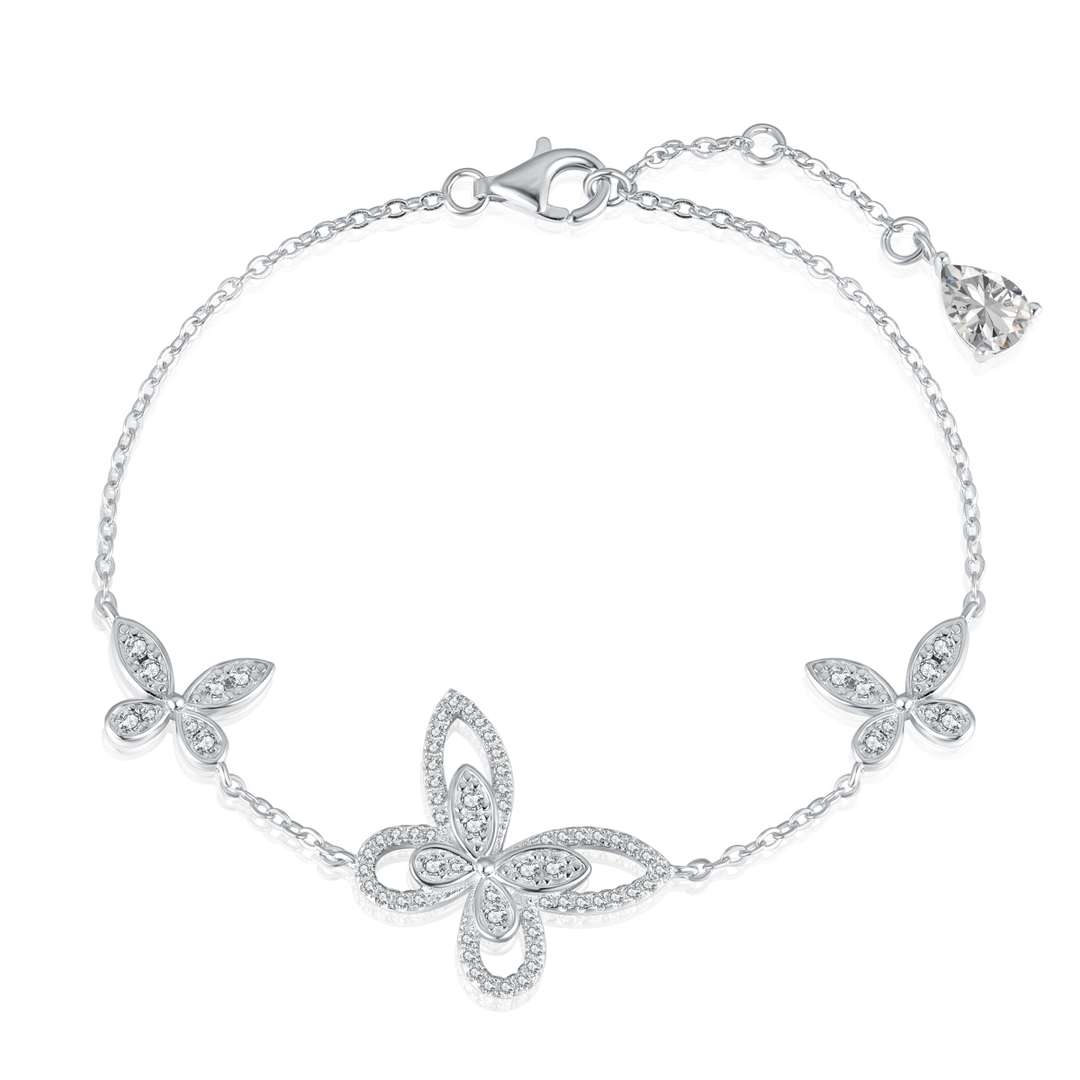 [Echo Fine ]Delicate Butterfly Pendant Bracelet