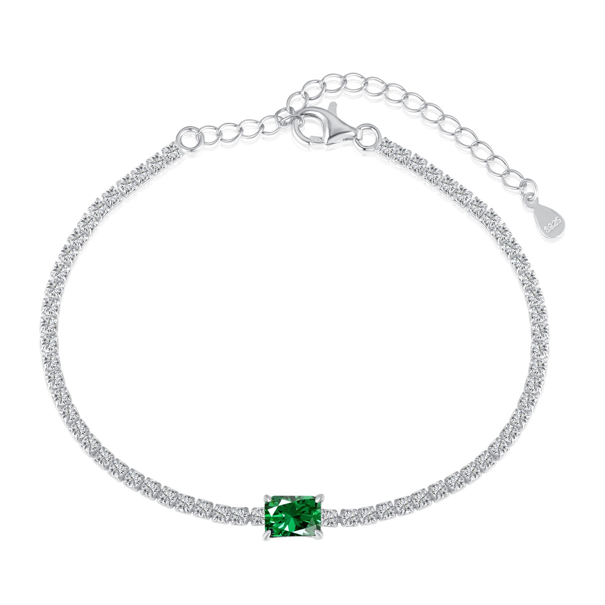 [Echo Fine ]1.0 Carat Unique Emerald Cut Banquet Bracelet