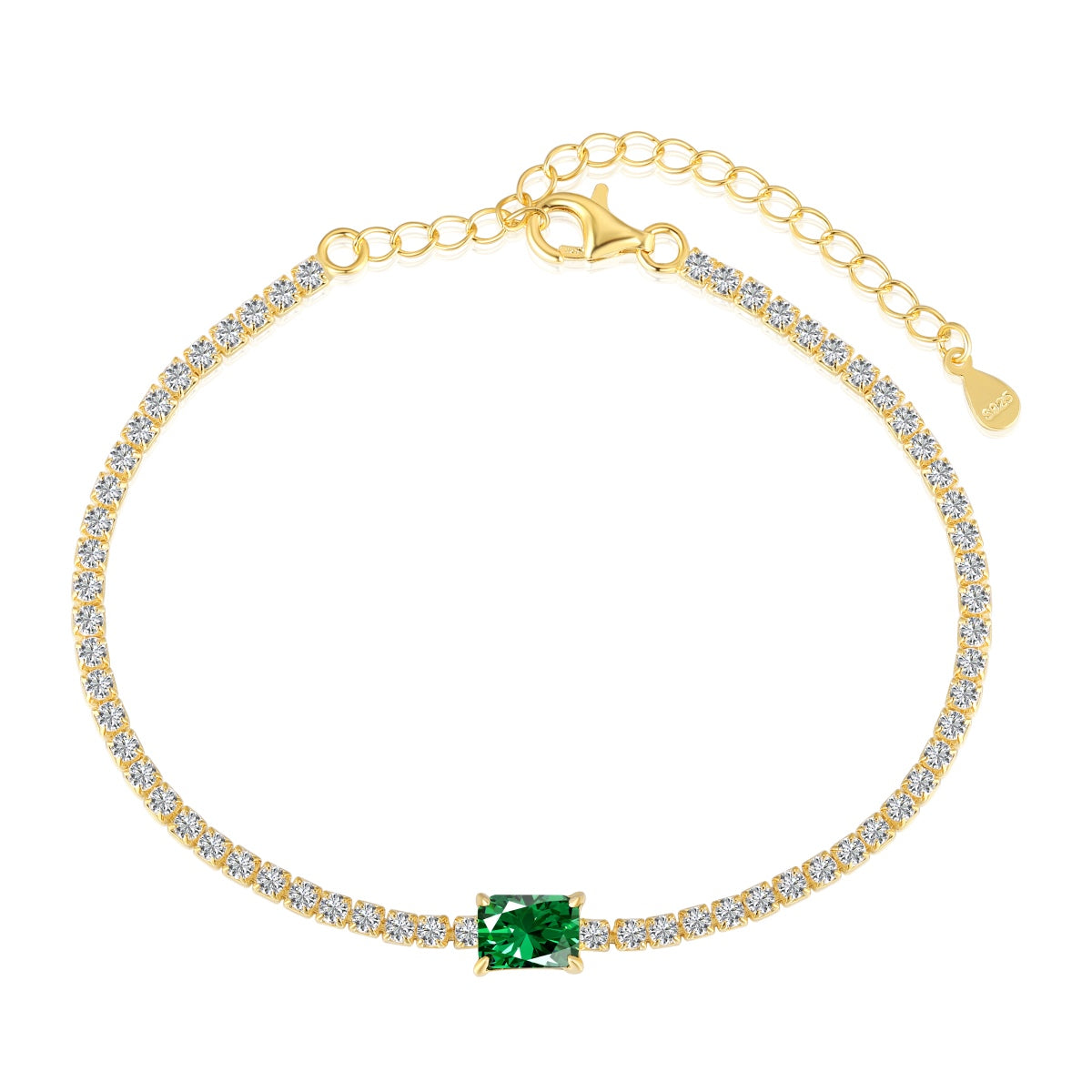 [Echo Fine ]1.0 Carat Unique Emerald Cut Banquet Bracelet