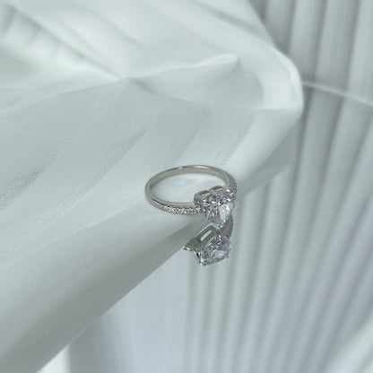[Echo Fine ]2.0 Carat Dazzling Lustrous Heart Cut Lover Ring