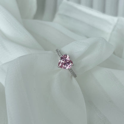 [Echo Fine ]2.0 Carat Dazzling Lustrous Heart Cut Lover Ring