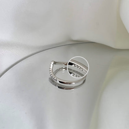 [Echo Fine ]Elaborate Tennis Band Ring