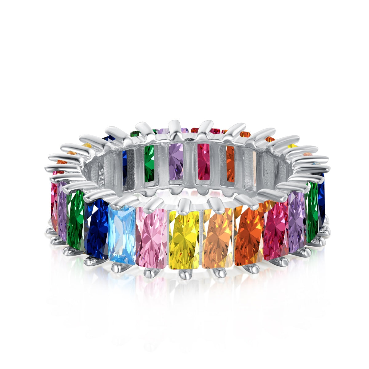 [Echo Fine ]Unique Colorful Radiant Cut RIng