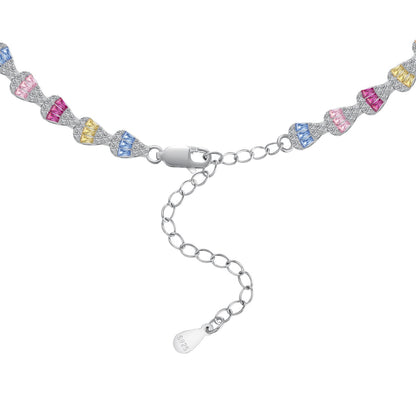 [Echo Fine ]Radiant Colorful Rainbow Necklace