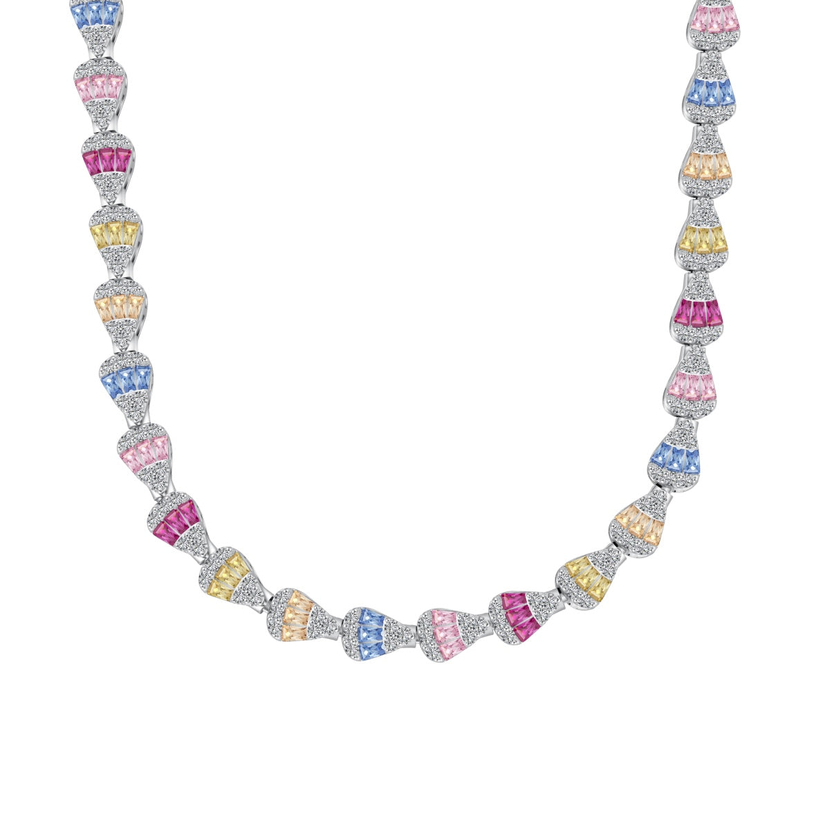 [Echo Fine ]Radiant Colorful Rainbow Necklace