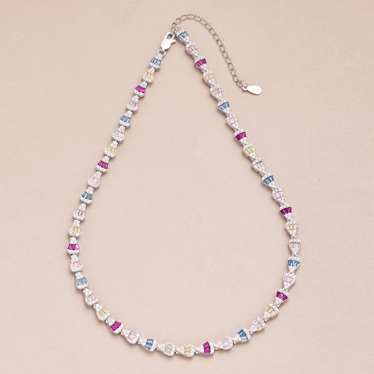 [Echo Fine ]Radiant Colorful Rainbow Necklace