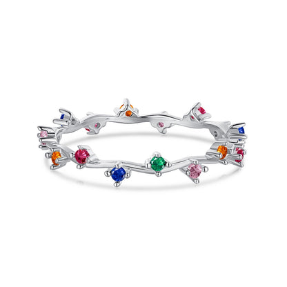 [Echo Fine ]Radiant Colorful Round Cut Daily Ring