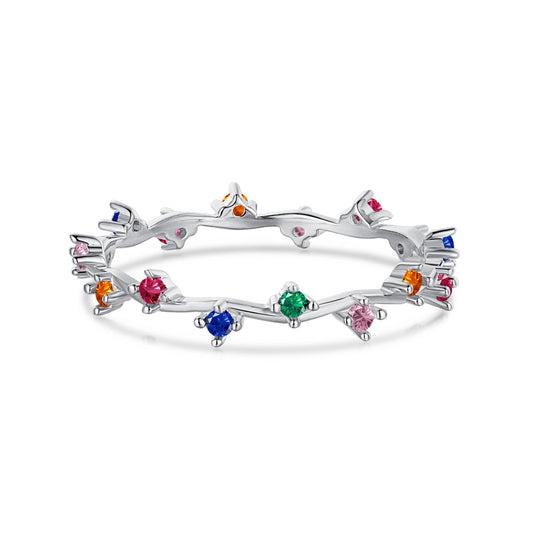 [Echo Fine ]Radiant Colorful Round Cut Daily Ring