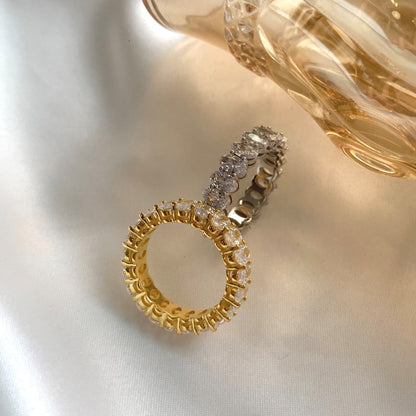 [Echo Fine ]Ornate Oval Cut Tennis Ring