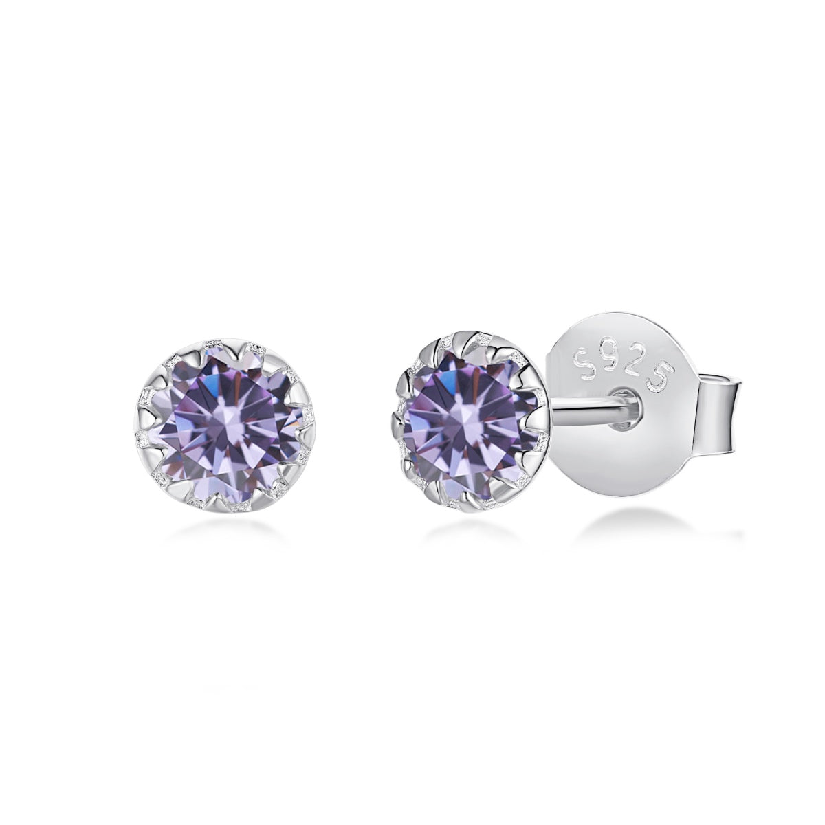 [Echo Fine ]Sparkling Colorful Round Shape Earrings