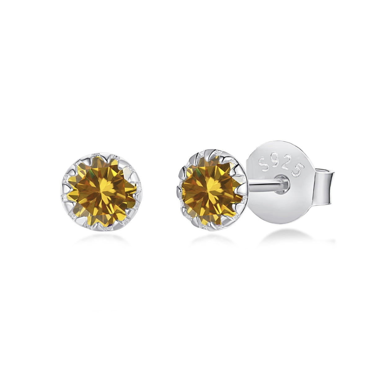 [Echo Fine ]Sparkling Colorful Round Shape Earrings