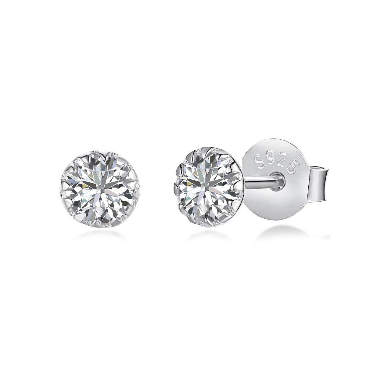 [Echo Fine ]Sparkling Colorful Round Shape Earrings