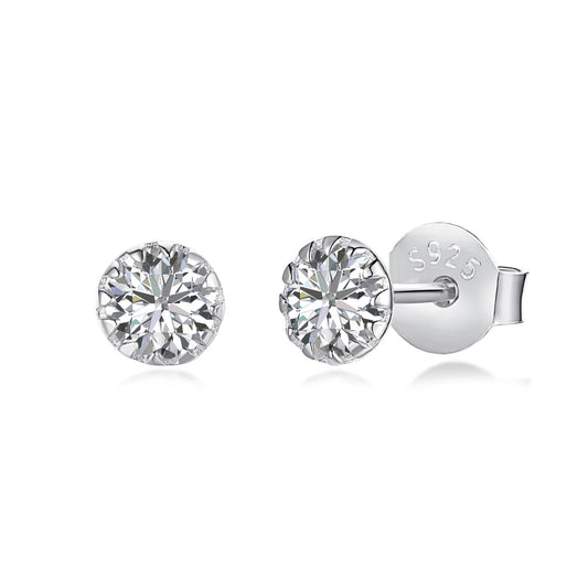 [Echo Fine ]Sparkling Colorful Round Shape Earrings