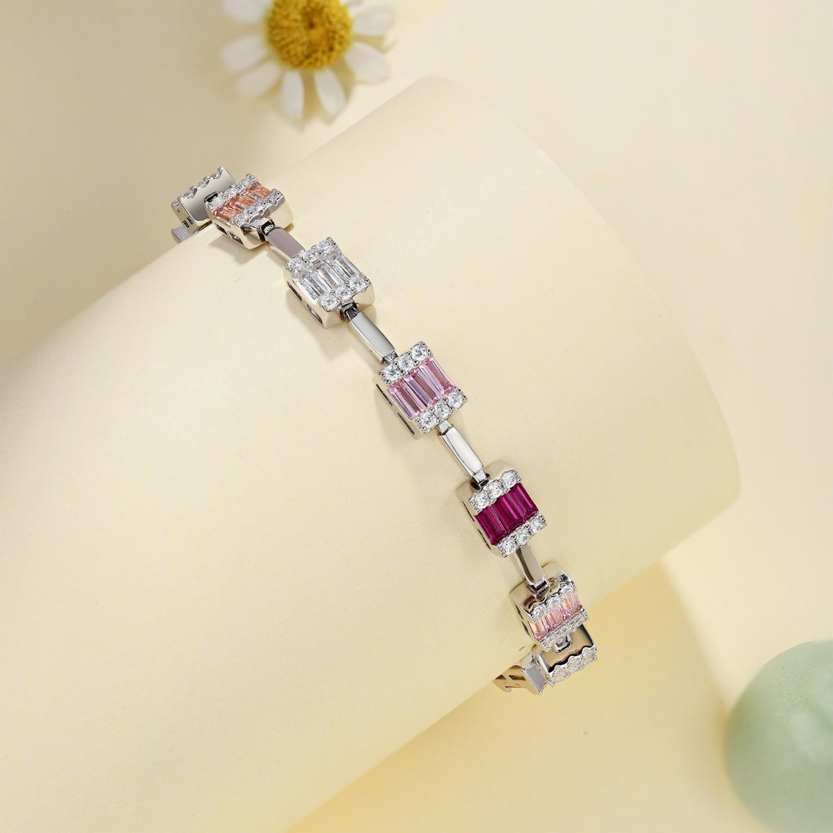 [Echo Fine ]Dainty Charming Emerald Cut Daily Bracelet