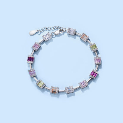 [Echo Fine ]Dainty Charming Emerald Cut Daily Bracelet