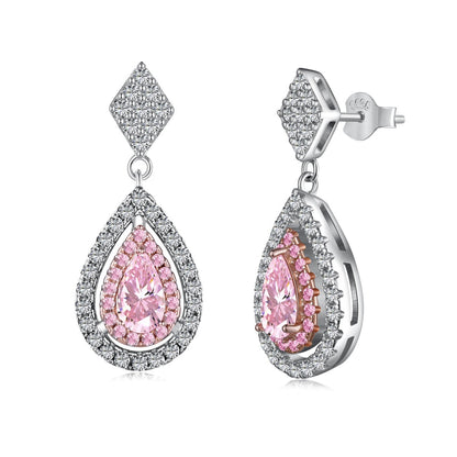[Echo Fine ]Ornate Delicate Water Drop Shape Banquet Earrings