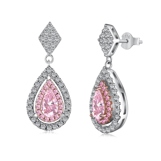 [Echo Fine ]Ornate Delicate Water Drop Shape Banquet Earrings