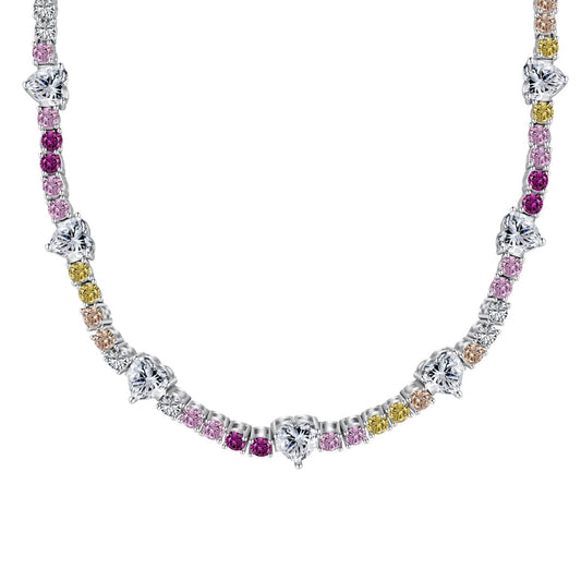 [Echo Fine ]Delicate Colorful Rainbow Tennis Chain