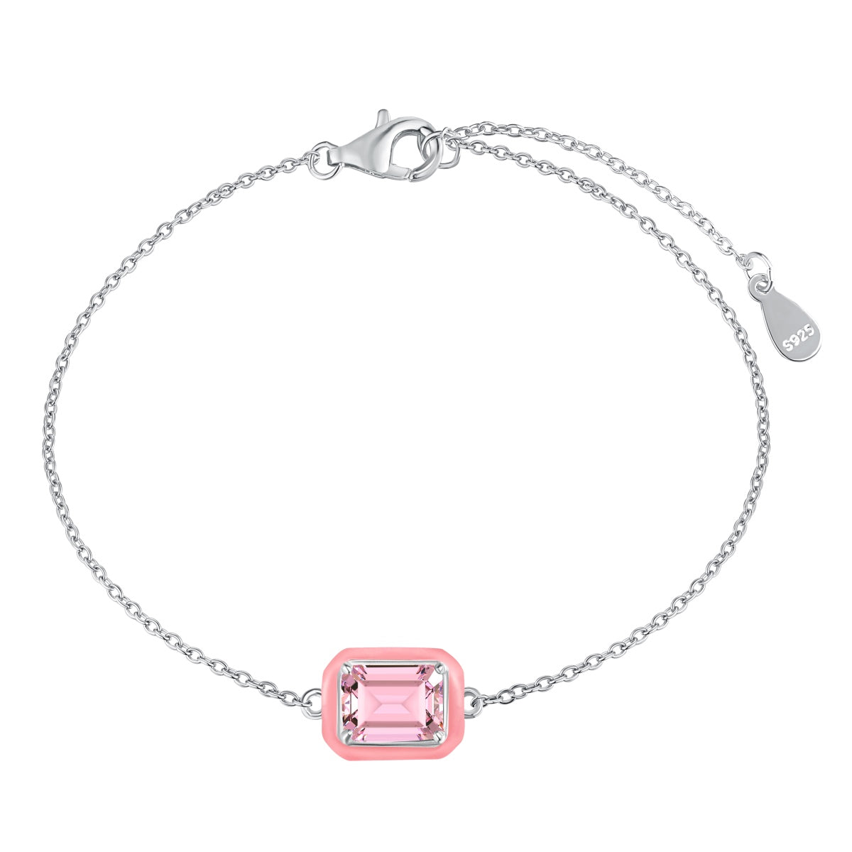 [Echo Fine ]2.0 Carat Sparkling Colorful Emerald Cut Daily Bracelet