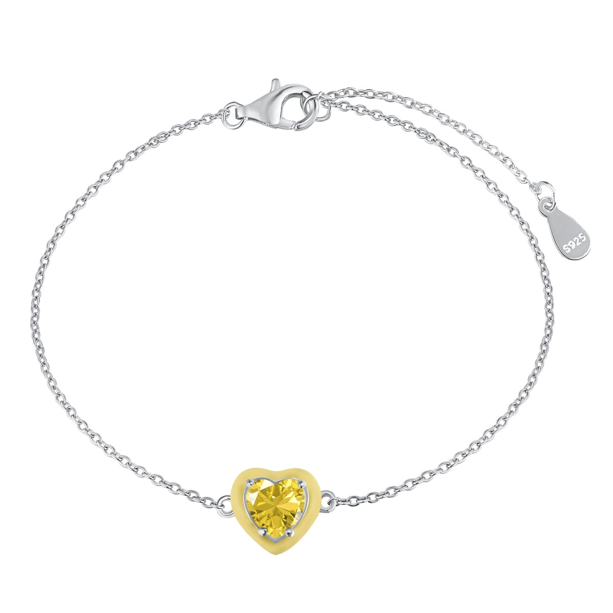 [Echo Fine ]Sparkling Romantic Heart Shape Lover Bracelet