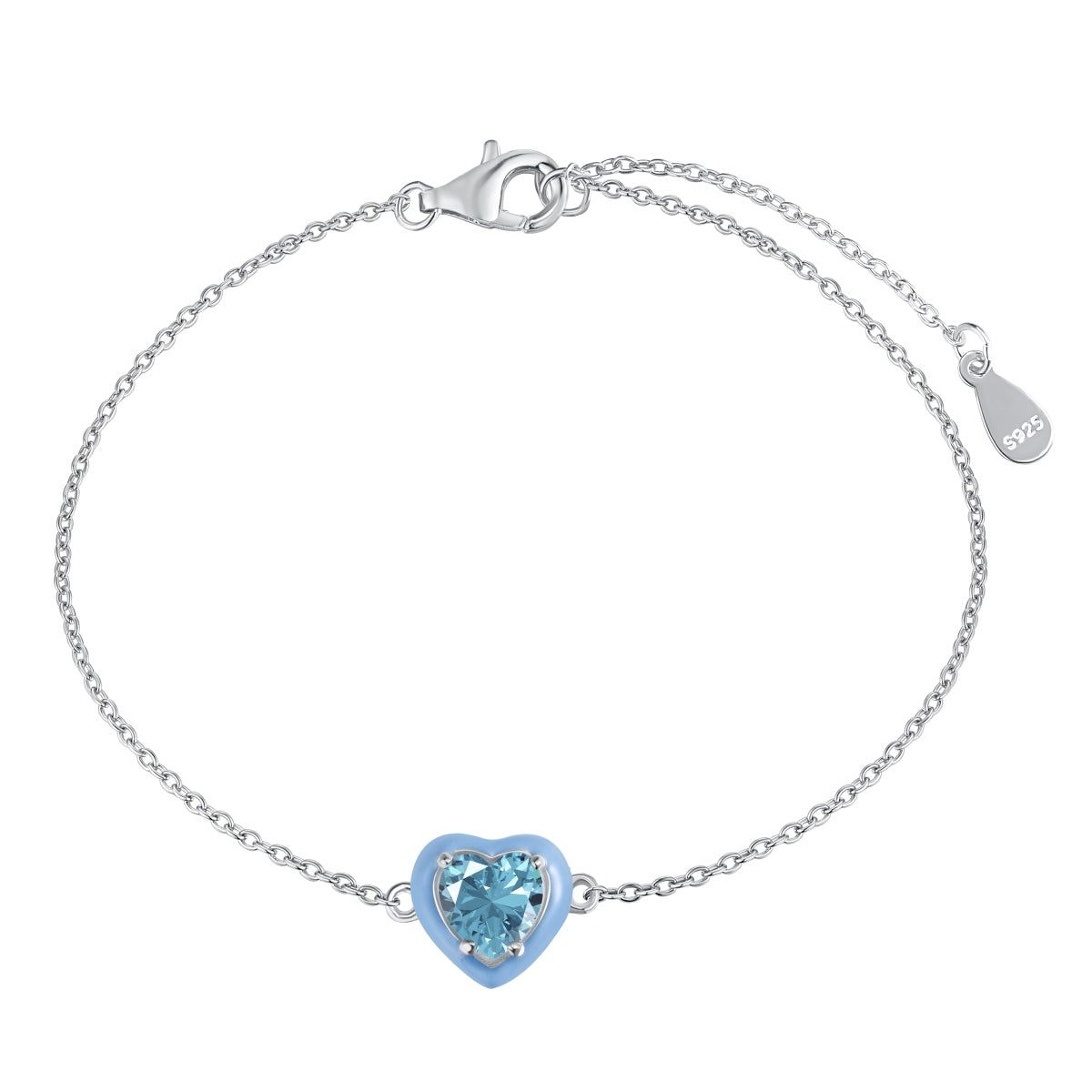 [Echo Fine ]Sparkling Romantic Heart Shape Lover Bracelet
