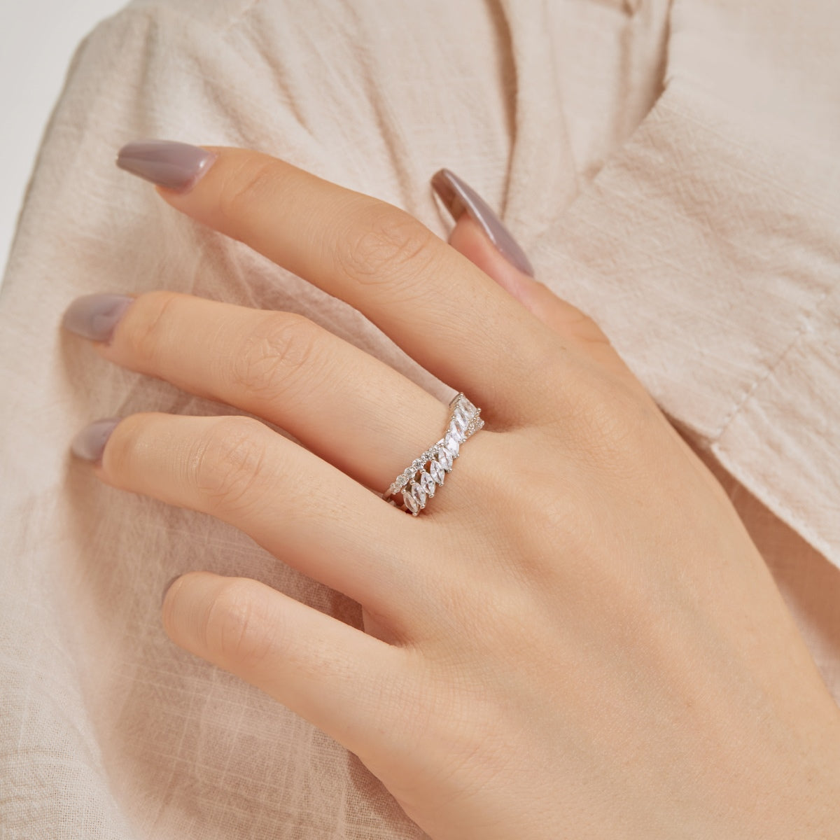 [Echo Fine ]Unique Colorful Marquise Cut Daily Ring