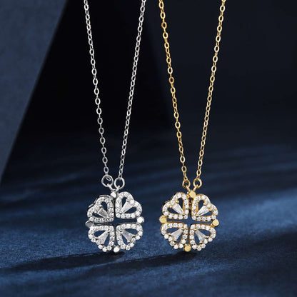 [Echo Fine ]Ornate Heart Cut Flower Shape Necklace