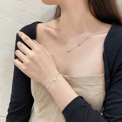 [Echo Fine ]Dazzling Round Cut Shape Bracelet