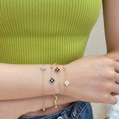 [Echo Fine ]Delicate Four Leaf Clover Bracelet
