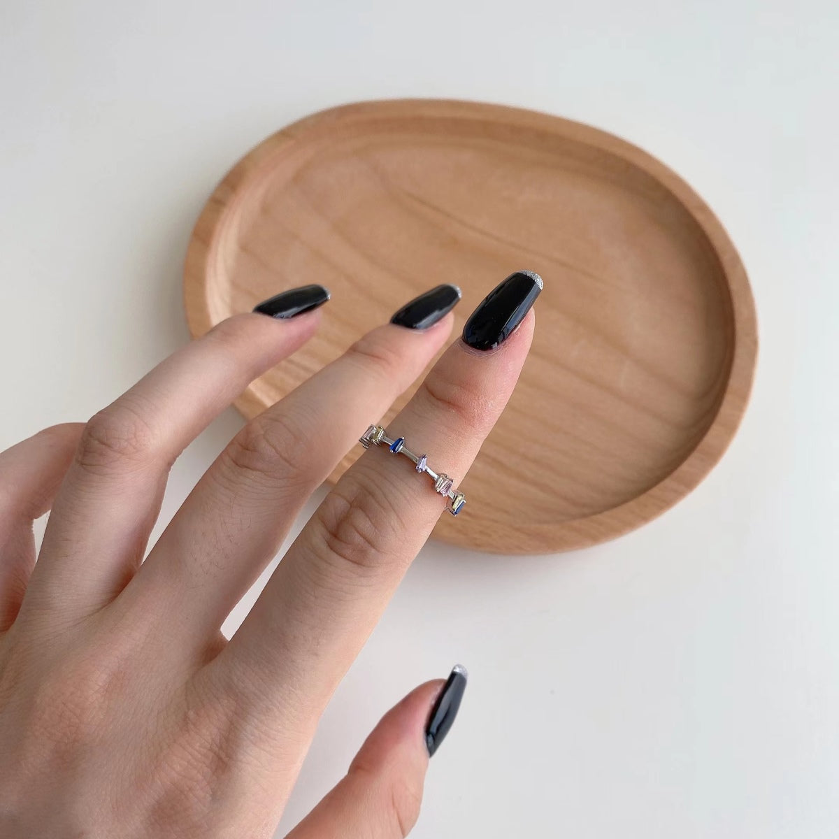 [Echo Fine ]Unique Trapezoid Cut Daily Ring