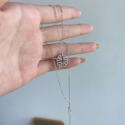 [Echo Fine ]Ornate Heart Cut Flower Shape Necklace