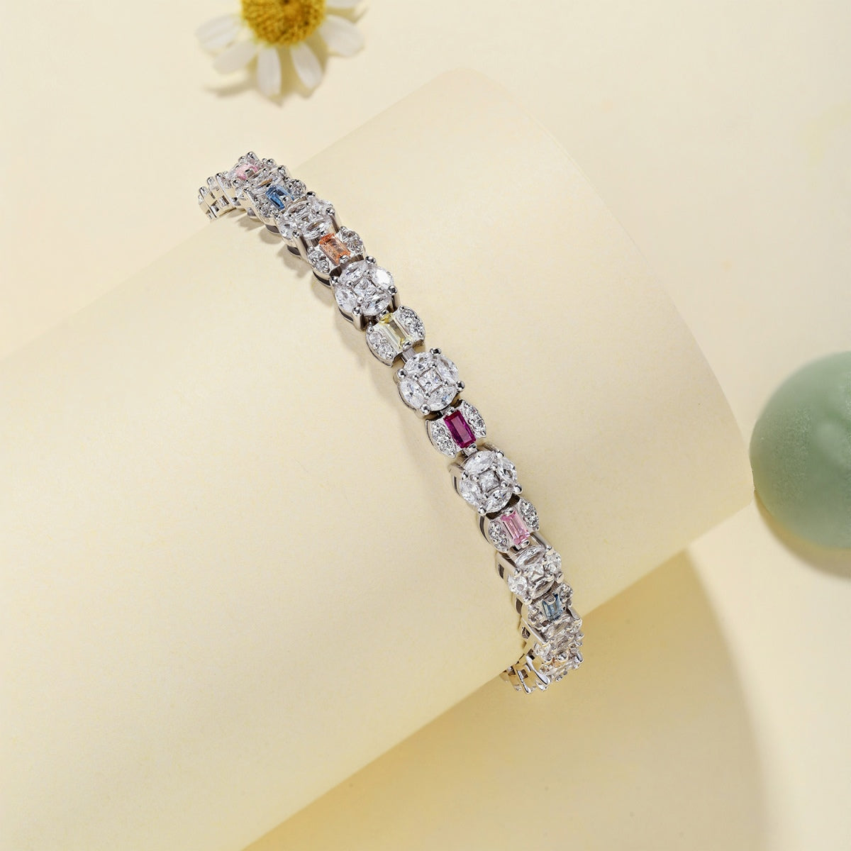 [Echo Fine ]Dazzling Radiant Multi Cut Daily Bracelet