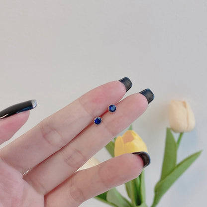 [Echo Fine ]Sparkling Colorful Round Shape Earrings