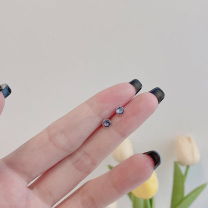 [Echo Fine ]Sparkling Colorful Round Shape Earrings