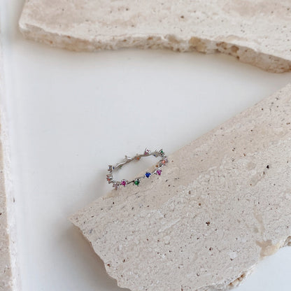 [Echo Fine ]Radiant Colorful Round Cut Daily Ring