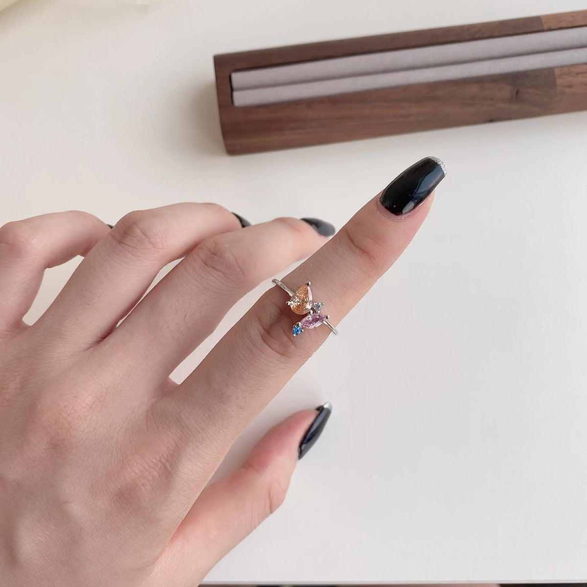 [Echo Fine ]Radiant Colorful Multi Cut Daily Ring
