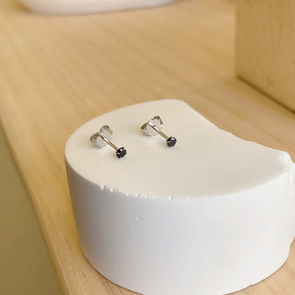 [Echo Fine ]Delicate Solitaire Earrings