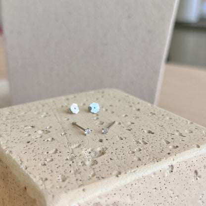 [Echo Fine ]Delicate Solitaire Earrings