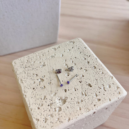[Echo Fine ]Delicate Solitaire Earrings