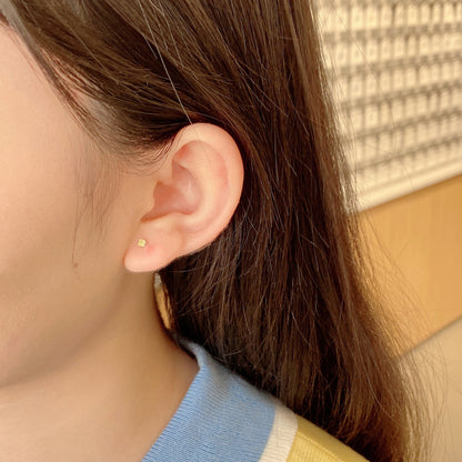 [Echo Fine ]Delicate Solitaire Earrings