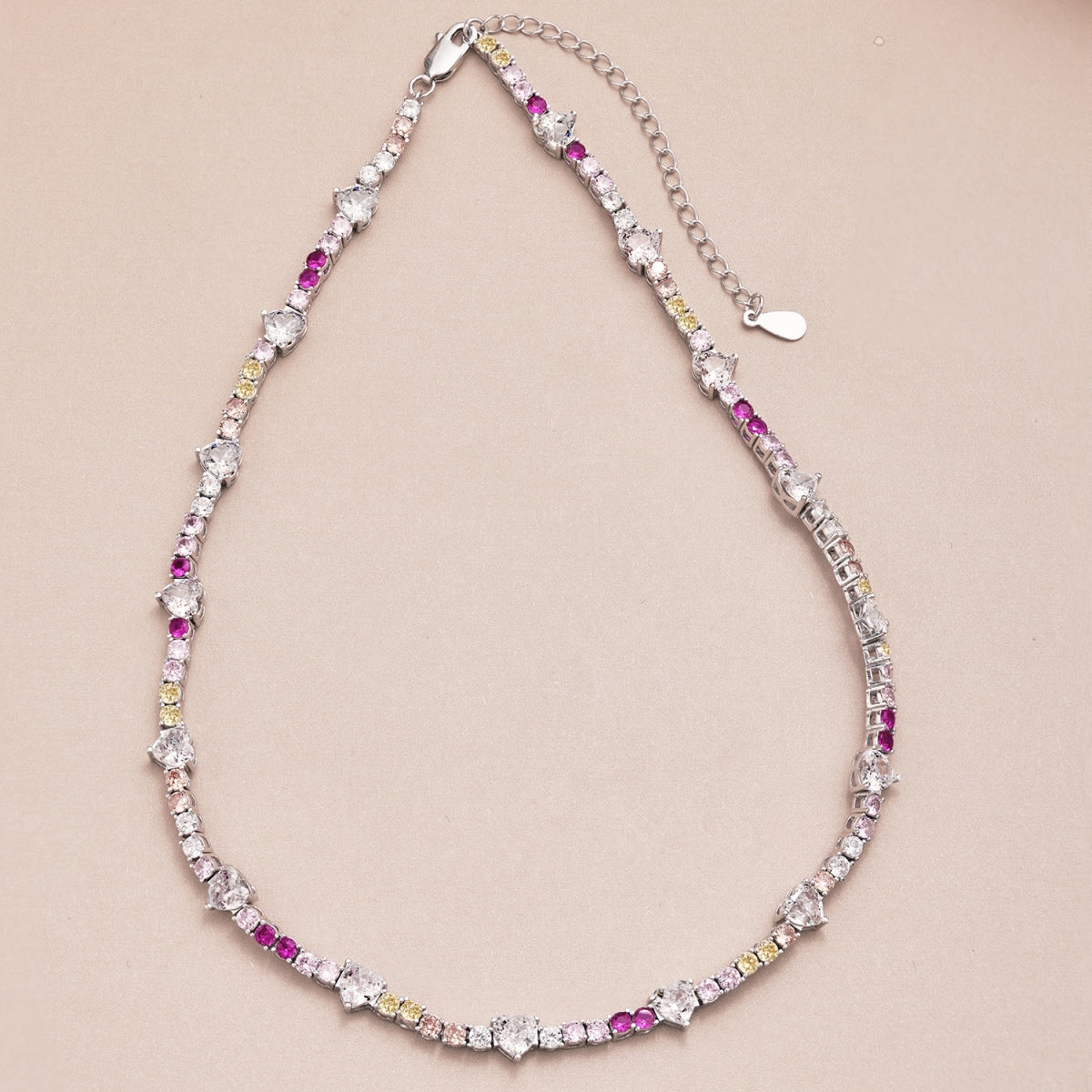 [Echo Fine ]Delicate Colorful Rainbow Tennis Chain