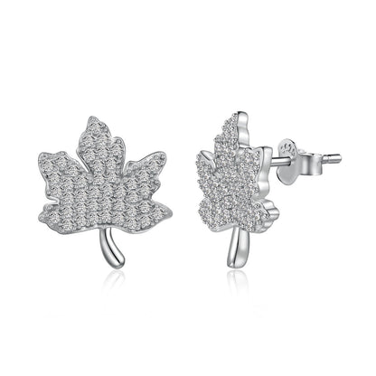 [Echo Fine ]Exquisite Maple Leaf Design Earrings