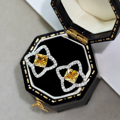 [Echo Fine ]Elegant Star Shape Princess Cut Daily Earrings