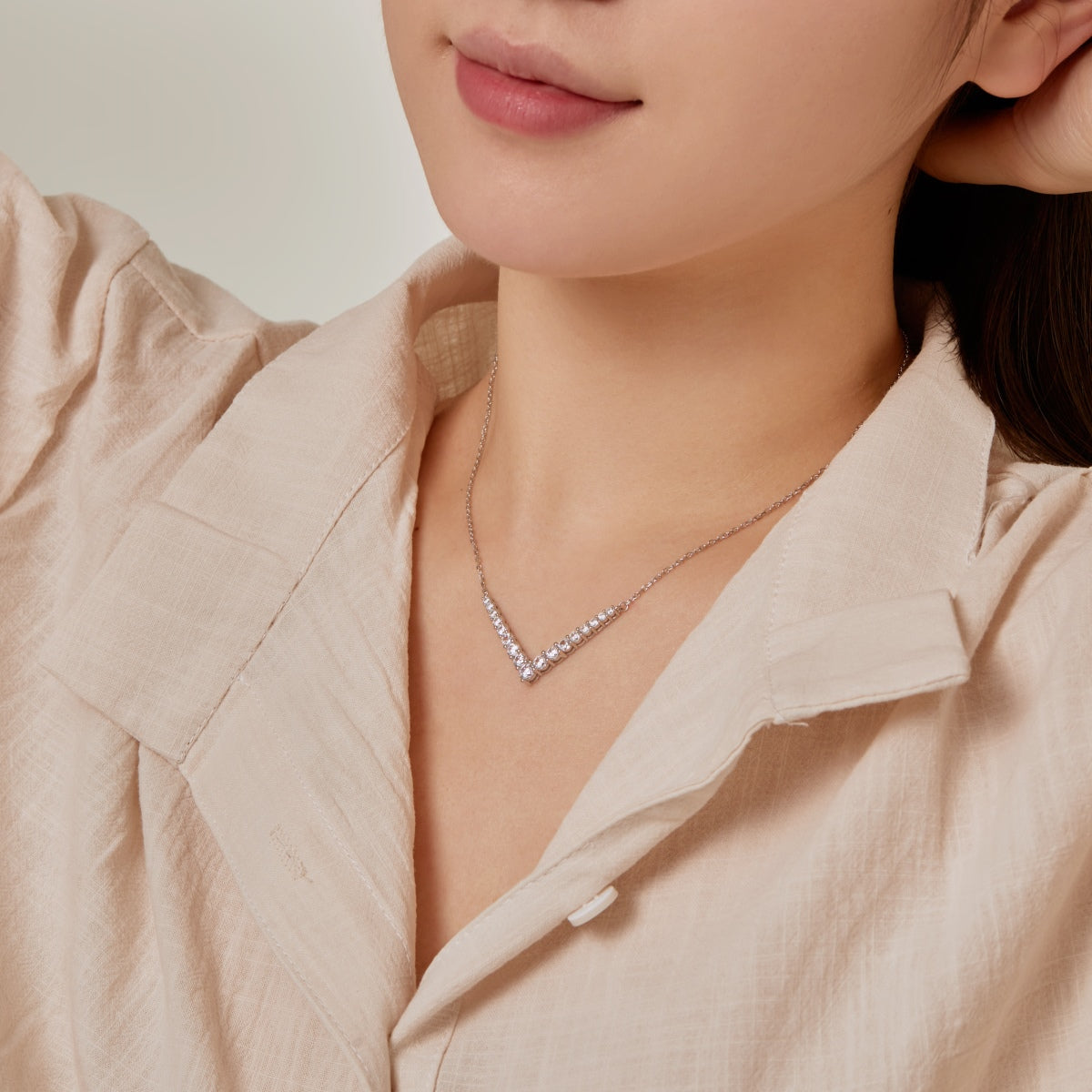 [Echo Fine ]Ornate Round Cut Necklace