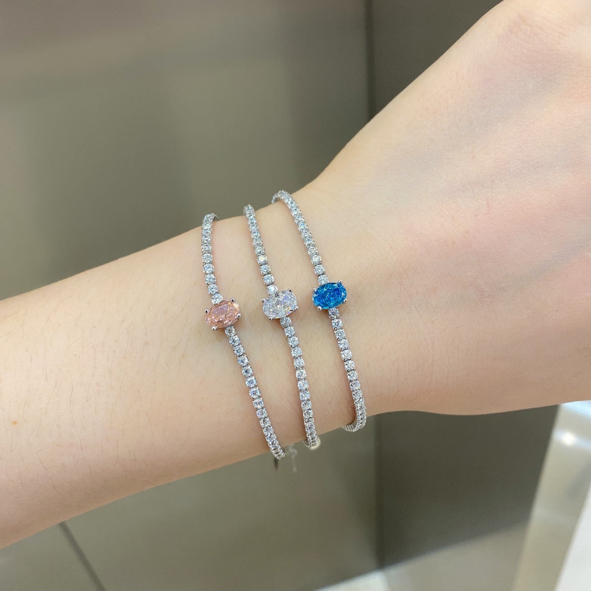 [Echo Fine ]0.75 Carat Exquisite Oval Cut Daily Bracelet